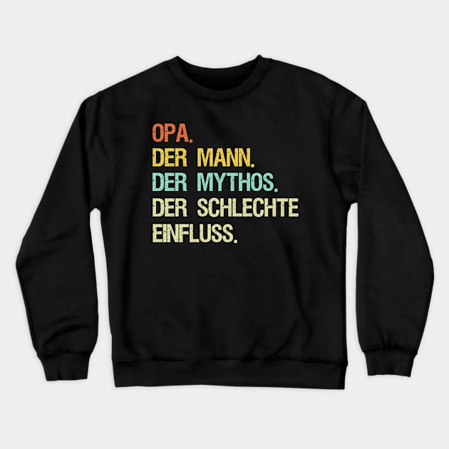 German Granddad Design for an Grandfather Crewneck Sweatshirt by ErdnussbutterToast